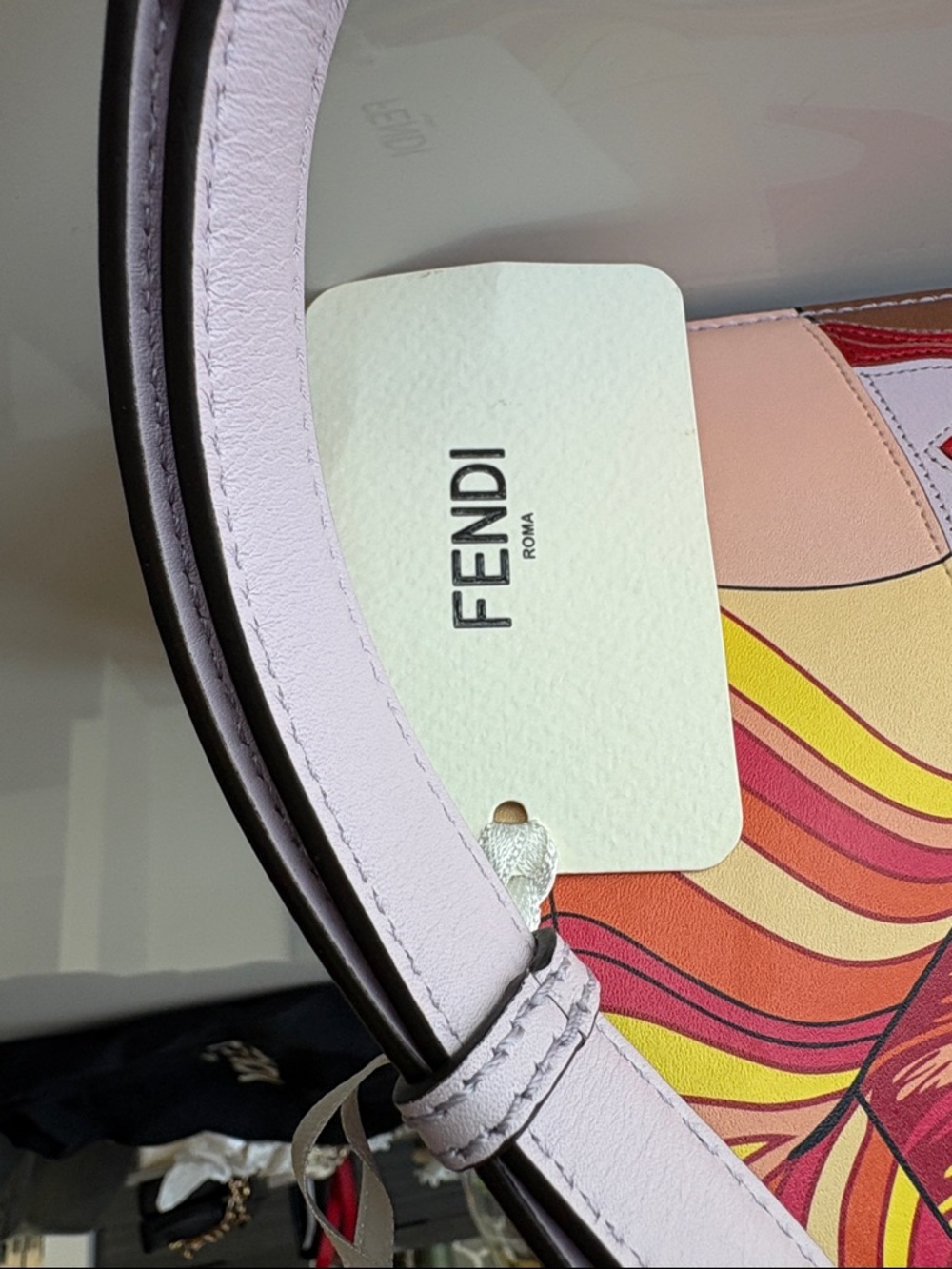 FENDI Rare Leather Shoulder Bag with Gold Hardware - Picture 3 of 12